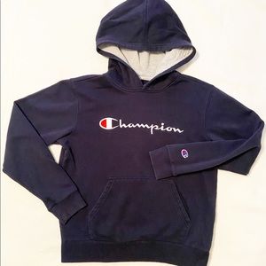 Champion Hoodie Boys Size L Blue Like New